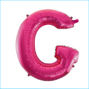 Foil 86cm Pink Letter G