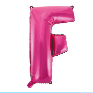 Foil 86cm Pink Letter F