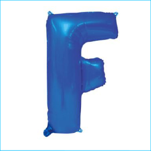 Foil 86cm Blue Letter F