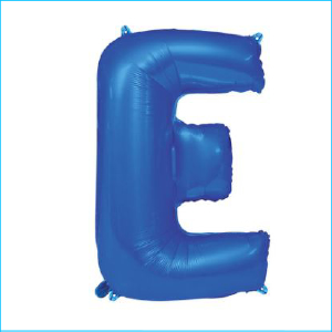 Foil 86cm Blue Letter E