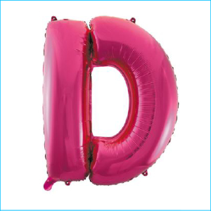 Foil 86cm Pink Letter D