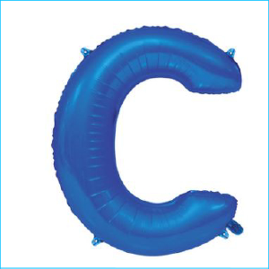 Foil 86cm Blue Letter C