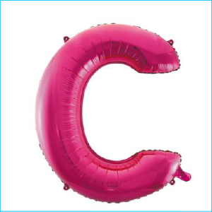 Foil 86cm Pink Letter C