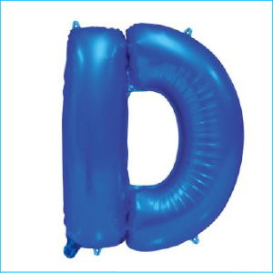 Foil 86cm Blue Letter D