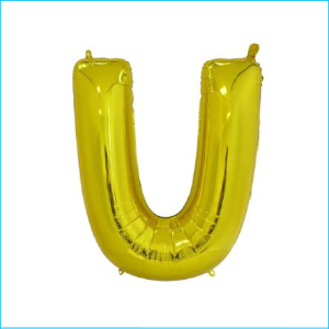Foil 86cm Gold Letter U Meteor