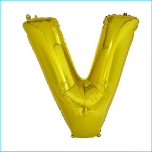 Foil 86cm Gold Letter V Meteor