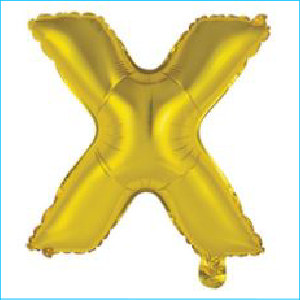 Foil 86cm Gold Letter X Meteor