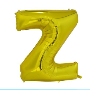 Foil 86cm Gold Letter Z Meteor
