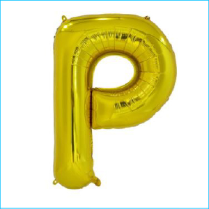 Foil 86cm Gold Letter P Meteor