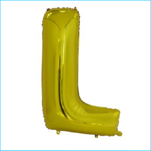 Foil 86cm Gold Letter L Meteor