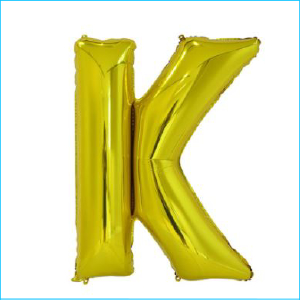 Foil 86cm Gold Letter K Meteor