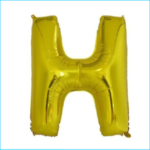 Foil 86cm Gold Letter H Meteor