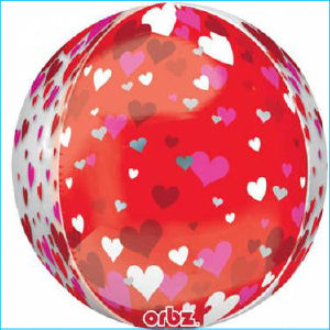 Foil Orbz Hearts 40cm