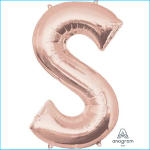 Foil 86cm Rose Gold Letter S