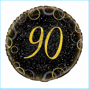 Foil 90th Birthday Glitz Gold 45cm