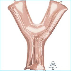 Foil 86cm Rose Gold Letter Y