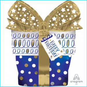 Foil Happy Birthday Gift Box 71cm