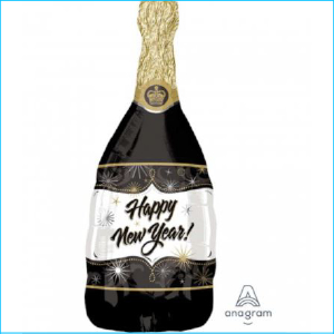 Foil Happy New Year Champagne Bottle 91c
