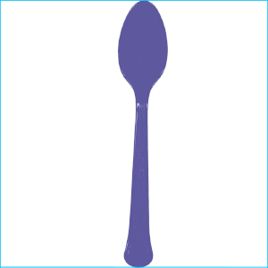 Purple Plastic Spoons Pk 20