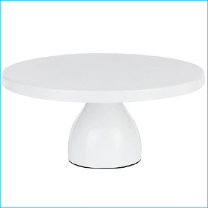 Cake Stand White Glossy 12"