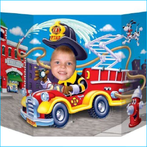 Fire Truck Photo Prop 94cm x 64cm