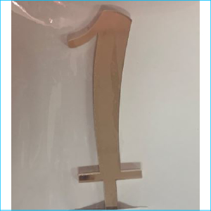 Cake Topper Rose Gold Number 1