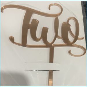 Cake Topper Two Rose Gold