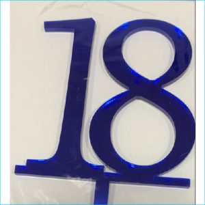 Cake Topper Blue Number 18