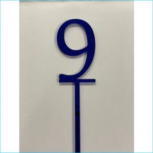 Cake Topper Blue Number 9