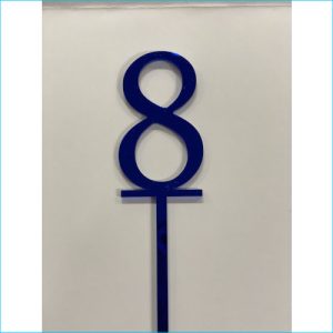 Cake Topper Blue Number 8