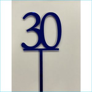 Cake Topper Blue Number 30