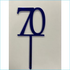 Cake Topper Blue Number 70