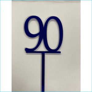 Cake Topper Blue Number 90