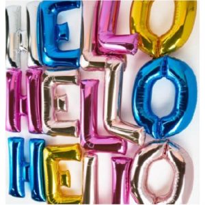 Helium Quality Supershape Alphabet Foils- Unfilled