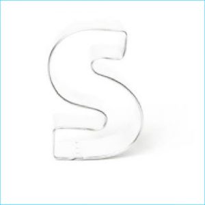 Cookie Cutter Alphabet Letter S 3"