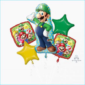 Foil Bouquet Super Mario Luigi Set 5