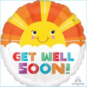 Foil Get Well Soon Happy Sun 45cm