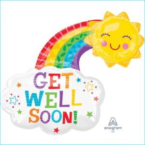 Foil Get Well Happy Rainbow 76cm
