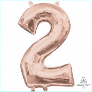 Foil Airfill Rose Gold Number 2 40cm