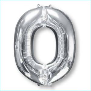 Foil 86cm Silver Letter O