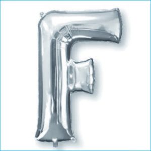 Foil 86cm Silver Letter F