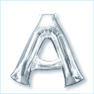 Foil 86cm Silver Letter A