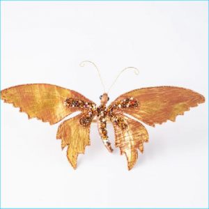 Diamond Butterfly Clip Bronze 17cm
