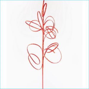 Spray Glitter Curl Red 75cm