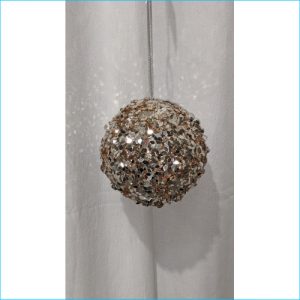 Bauble Glitter Sequin Champage 10cm