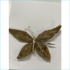 Butterfly Clip Brown Fur 36cm
