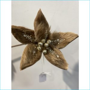 Spray Poinsettia Coffee 58cm