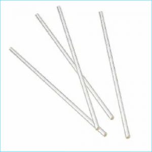 Metallic Silver Straws PK 20