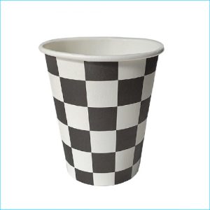 Checkered Racing Paper Cups Pk 8