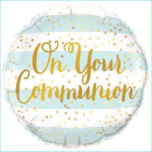Foil Communion Blue Confetti 45cm
